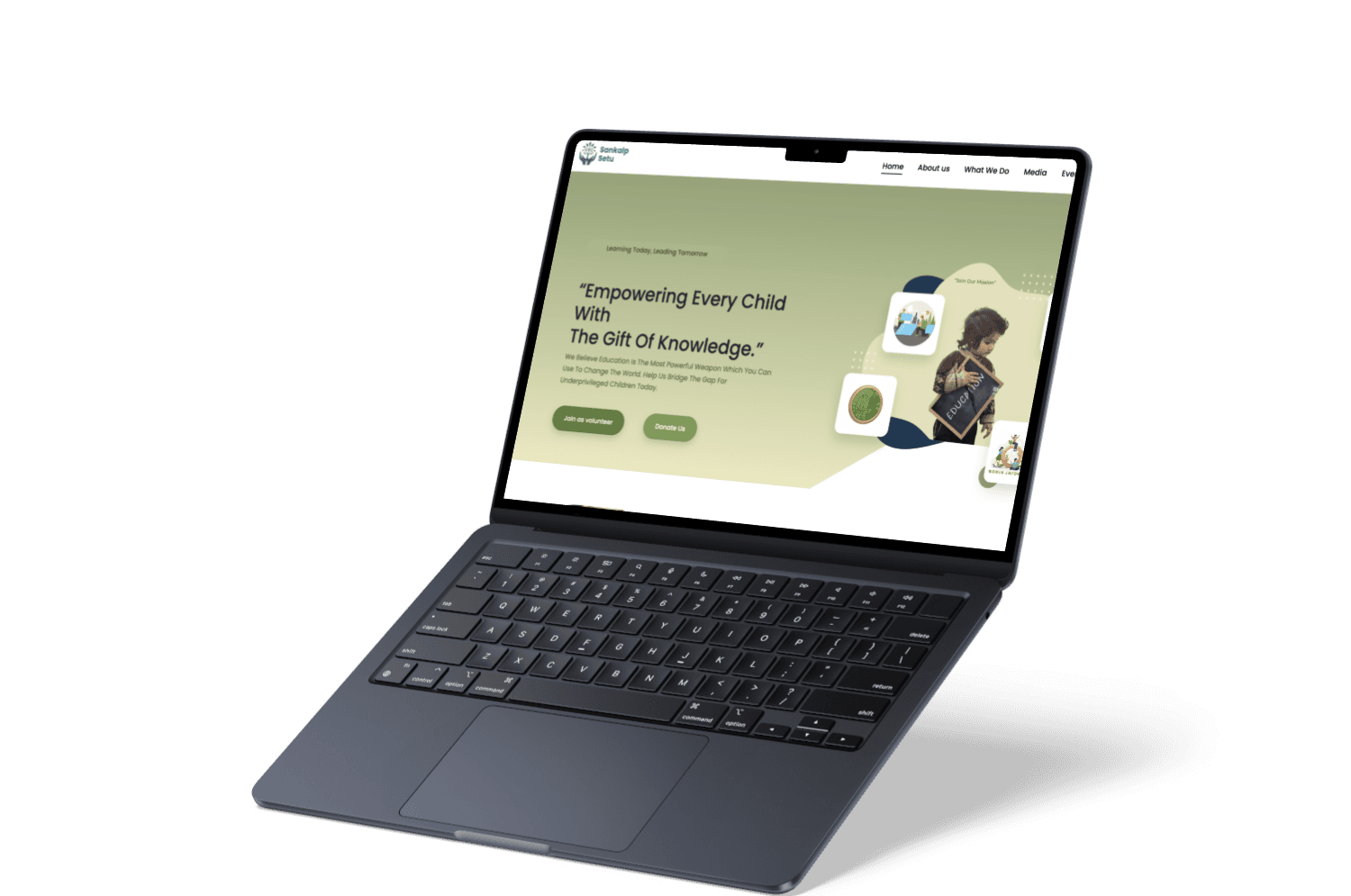 Laptop Website Mockup